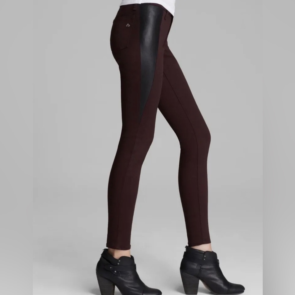 Rag and bone leather pop jeans 32